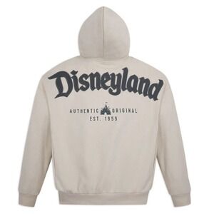 Disney Parks - DISNEYLAND Logo Full Zip Hoodie Beige XXL 2XL NWT
